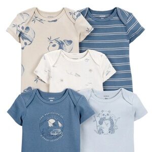 Carter's Gray and Cream Panda Bodysuit Set